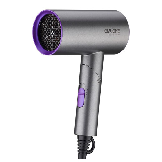 Omuni hair dryer household air outlet low radiation high power constant temperature negative ion hot and cold wind hair dryer pregnant women and children can be used for special folding gifts for girls fashionable gray