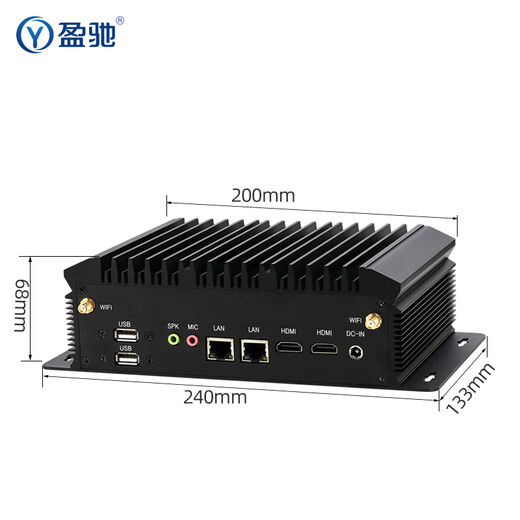 Yingchi mini industrial control host dual HDMI high-definition port dual network port dual serial port micro computer small host embedded small desktop industrial computer i5 8260U + 8G memory + 250G solid state drive