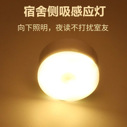 Dajiuwei Intelligent Human Body Sensor Lamp Magnet Adsorption Aisle Light Control Stair Lamp Rechargeable Home Corridor LED Night Light Human Body Sensing Model Automatic Lighting White Light