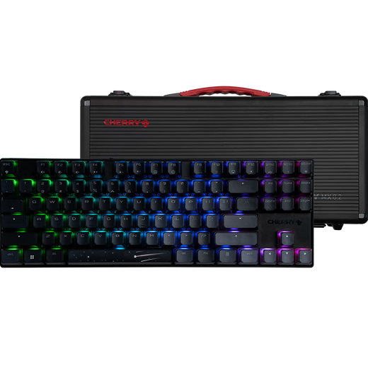 CHERRY Cherry MX8.2 Xaga Mechanical Keyboard Obsidian Wireless Three-Mode Bluetooth Genggui Keyboard Limited Game Esports RGB Light Effect Three-Perception PBT Keycap Magnetic Axis Keyboard Esports Xaga-Meteor Tea Shaft Delivery Arms Box