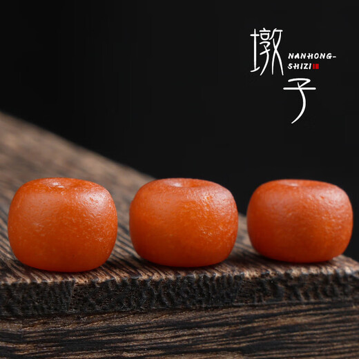 Changcai natural old beeswax apple beads thick donut cake waist beads top beads multi-treasure bracelets with beads diy accessories diameter about 11mm/single