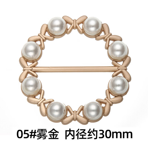 Kaleven's versatile T-shirt corner buttons, knotted buckles, shirt hem fixed buckles, pearl-encrusted diamond silk scarf buckles, waist buttons A05# silk scarf corner buttons