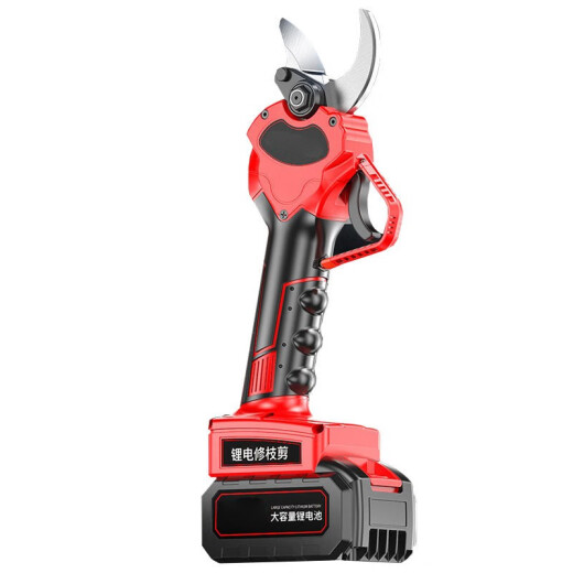 
Electric scissors cutting branches electric fruit tree scissors rechargeable lithium battery pruning shear peach tree orchard mulberry pruning shearing garden garden garden thick branches pepper pruning tool Hongluo 698VF [5 cm] three electric 3 knives + waist bag