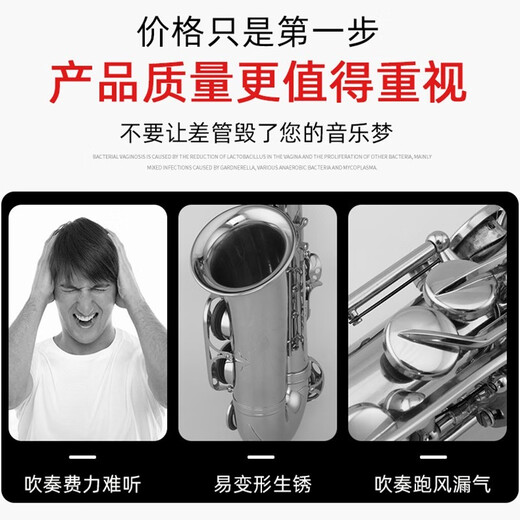 泰山降e调萨克斯TSAS-9900FA黑镍工艺白铜材质初学成人专业演奏级 TSAS-9900FA