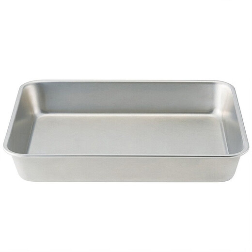 MUJI stainless steel square basin plus dining plate and kitchen utensil tray, length 26.5, width 20.5, height 4.5cm