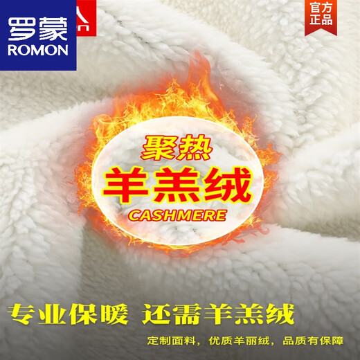 ROMON Men's Polar Fleece Jacket Thickened Shearling Jacket Autumn and Winter Plus Velvet Fleece Clothes Cardigan Sweatshirt Gray Velvet 2XL Suitable for 150-170 Jin Jin equals 0.5 kg