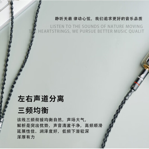 线艺匠纯银森海IE900IE600舒尔846榭兰图Z7M7M9耳机线天龙D7200森海HD800S4.4平衡线升级线材 森海塞尔IE900/IE600/IE300 4.4mm平衡头