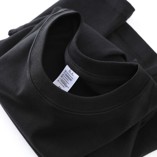 Hochwertiger grau 300 g schweres, reines Baumwoll-T-Shirt dicke, undurchlässige, kurzärmelige, feste Farbe Lose großer Basisoberteil, dunkelbraun-300 g schweres 2xL empfohlen 190-210jin [Jin ist 0,5 kg]