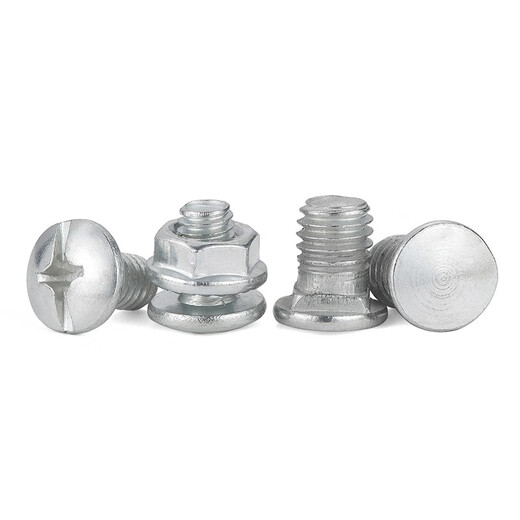 Jinggong multi-purpose angle steel material special shelf screws cross-flower screwdriver slot large flat head square neck carriage bolt screw angle iron 6 mm cross-flower screws + nuts (50 sets)