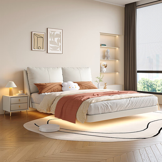 Shanglin Chuntian Einfaches Hängsbett Haupt- und Sekundärschlafzimmer Weiches Beutel Doppelbett Kiefern Holz Bettbrett Einzelbett 9902-01