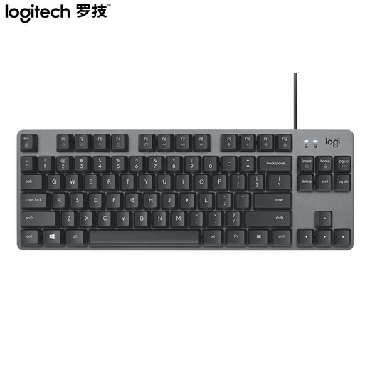 罗技（Logitech） K835 机械键盘 电竞游戏电脑办公有线紧凑84键便携版键盘 K835黑色  红轴