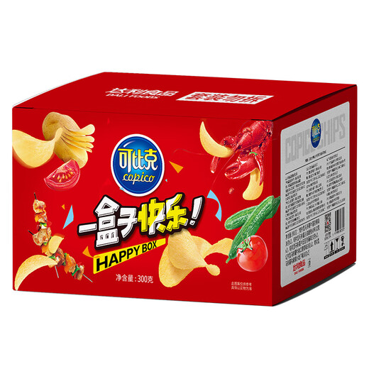 可比克纯切薯片300g儿童小包装解馋薄脆片休闲零食小吃膨化食品大礼包
