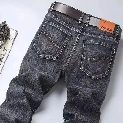 
Feisheng Guangzhou Xintang jeans men's summer goods autumn and winter men's jeans high elastic and good quality straight loose slim Korean style fashion trend versatile A style quality 866 smoke blue (elastic and good quality) 40 sizes [3 feet 0] 195-210Jin [Jin equals 0.5 kg]