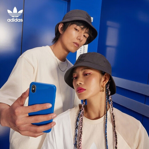 阿迪达斯 （adidas） 三叶草帽子男帽女帽渔夫帽运动帽时尚穿搭休闲帽遮阳帽 HD9719黑色 OSFW-女款