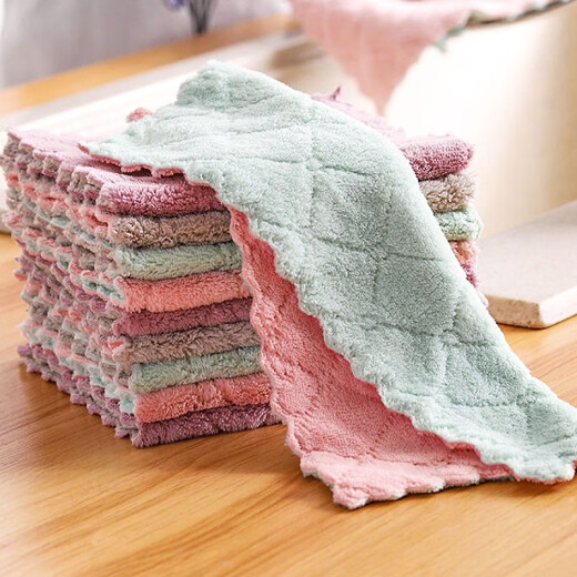 Tinghao dishwashing cloth 6 pack absorbent rags non-stick oil scouring pad kitchen dishcloth cleaning cloth table wiping dish towel
