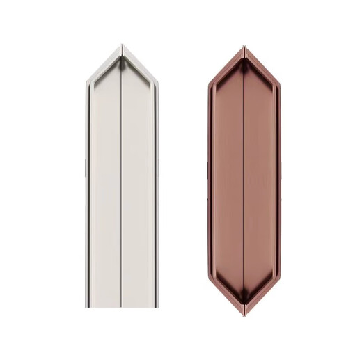 La nouvelle poignée de corne intégrée de Xiduo Porte d'armoire de tiroir de la porte Invisible Handle Invisible Poignée intégrée à fente #AIGE U702 Gris clair à double coin Middle-220 mm de long