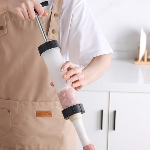 Baijie Food Sausage Stuffing Tool Sausage Home Sausage Stuffing Machine Sausage Stuffing Artifact + Squeeze Nozzle * 3 + Casings