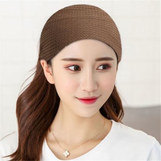 Good Luck Whale postpartum hairband for forehead and brain protection for women to keep warm in winter and to cover the forehead with a headscarf to cover gray hair and to prevent windproof hair after childbirth. Knitted style - gray