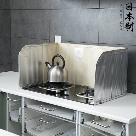 Home Story (KATEI STORY) Home Story KATEI STORY Japanese stove oil baffle, high temperature resistant kitchen oil baffle, oil proof baffle, beige