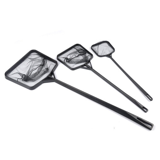 YEE Fish Tank Fishing Fishing Aquarium Fishing Net Pocket Round Square Handmade Fishing Net Small Fish Net Fish Farming Supplies Black Small Size 8.5 7.5 Length 26cm (Slight Error)