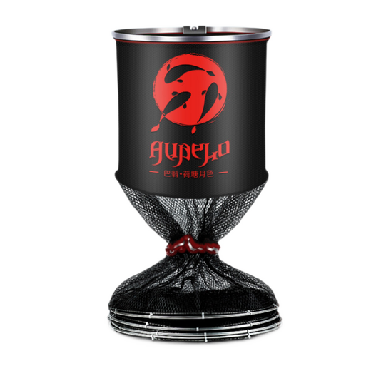 AUBELO fish protection net bag thickened rubberized anti-hanging quick-drying stainless steel double circle fish protection net black pit competitive fish fishing net bag double circle model 25*1.5 meters 3 gifts