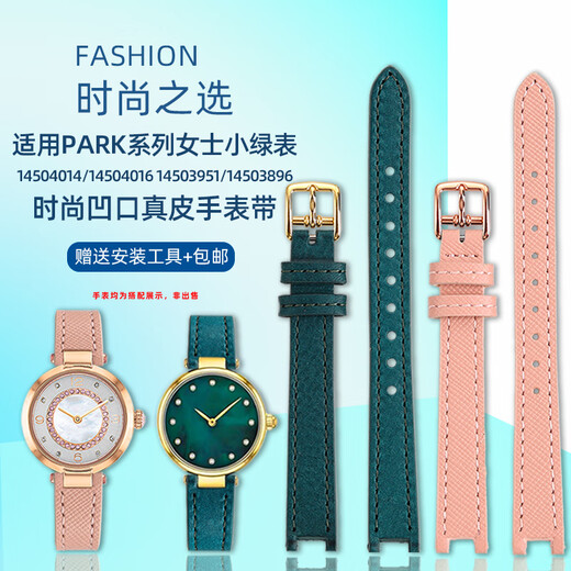 Zhuo Lei está adaptado a Coach Park Small Green Watch 14503534/3894 Women Smitch de cuero de tamaño pequeño Correa Oliva sin hebilla Ancho: 12 mm