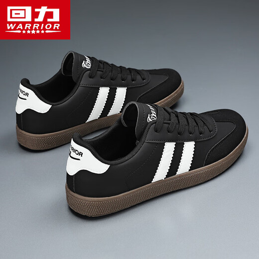 Zapatos para hombres Warrior Autumn Autumn Breathable informal Sports Shoes Retro Shoe Retro Forrest Gump Shoes 0053 Blanco y negro 41