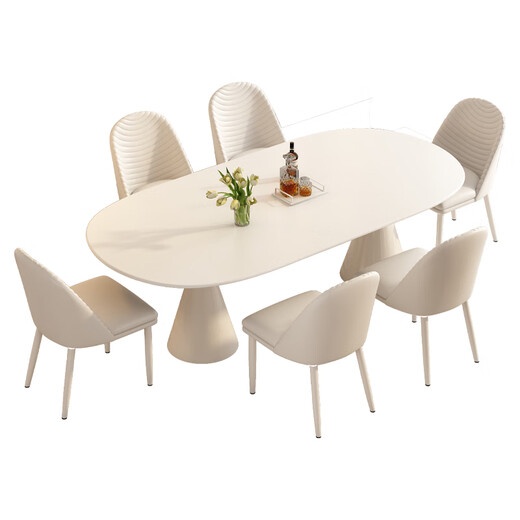 Paschaman Esstisch Rock Platte Esstisch Stuhl Kombination Sahne Sahne Stil Minimalist modern