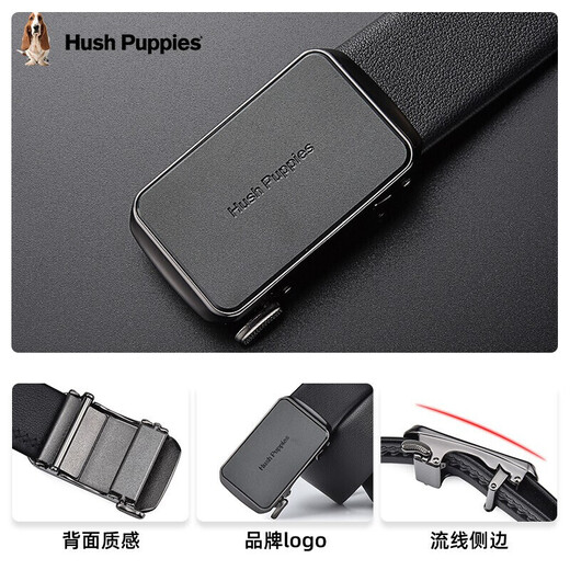 Hush Puppies Cinturón para hombres Cinturón de cuero genuino Hebilla automática Negocio Corquel Birt Box Regalo Regalo de cumpleaños para novio