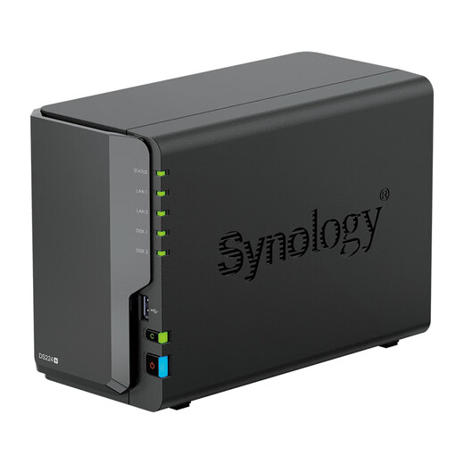 群晖（Synology）DS225+双盘位旗舰机 四核心 NAS网络存储服务器 局域网服务器私有云家庭相册文件存储共享 DS224+【标配不含硬盘】