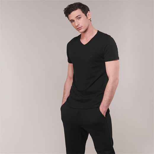ARMANI/Armani EA 2-piece men's simple and fashionable short-sleeved T-shirt 111647 CC722 Blue + Gray 15935 M