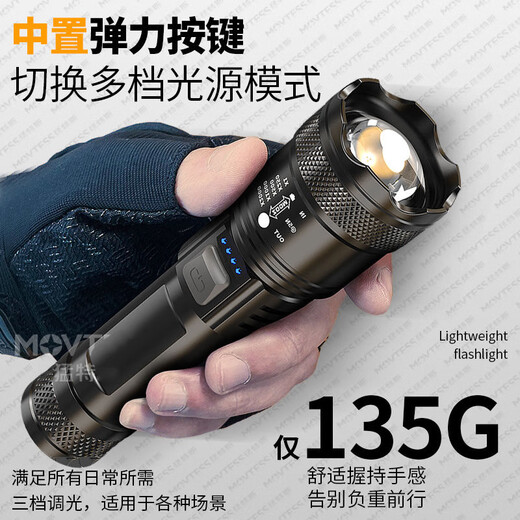 DEDEVIF LED High Light Taschenlampe wiederaufladbare ultra-britische Laser-Cannon-Patrouille-Schlafsaal im Freien im Freien im Freien. GLS -Version | Super hell/super Standby 753 Stunden Power Bank + Teleskop Zoom + Laserkanone 4Matic