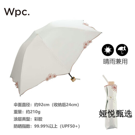 WPC. Японский WPC Bird Cage Scallops Shalking Sun Protection 99% UV Ultra-Light Sun Umbrell