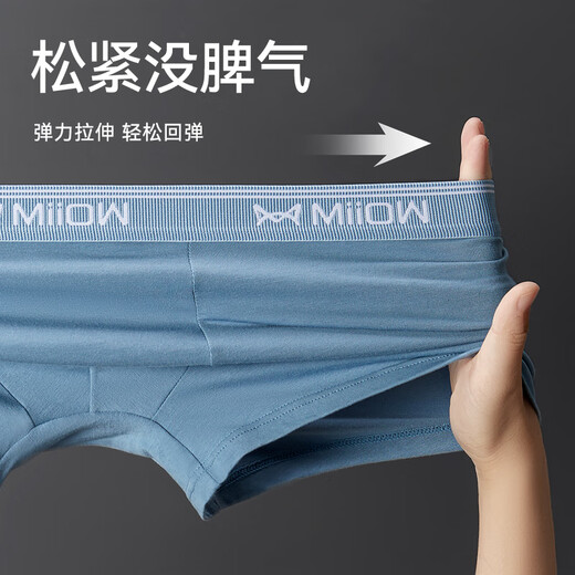 Cat men's underwear men's pure cotton 10A antibacterial containing mulberry silk crotch anti-mites boxer underwear boys' underwear boxer shorts
