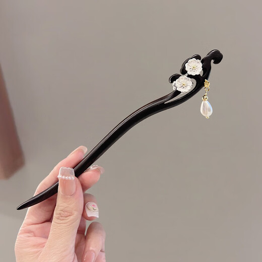 Su Shiliu ancient style hairpin, high-end hairpin, new Chinese style cheongsam, daily headwear, birthday gift for wife and girlfriend, double-sided sandalwood hairpin
