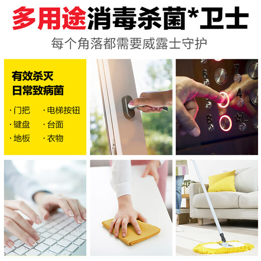 Walch Clothing and Household Multi-Purpose Disinfectant Toy Floor Disinfection Cleaning Household Sterilization 99.99% 1L+60ml*2