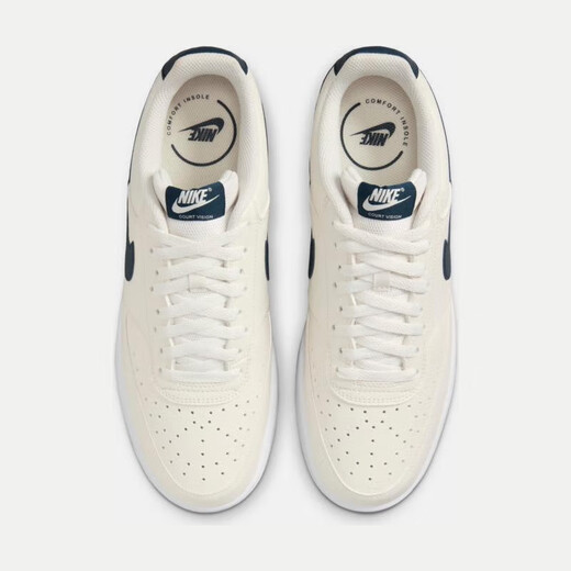 Nike (Nike) Herrenschuhe 2025 Neuer Sommer Court Low Top Sports Schuhe Weiße Luftwaffe Nr. 1 Einfache Freizeitschuhe HQ4867-101 Segel Weiß/Ortel Deep Sea Blue 41