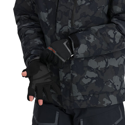 SIMMS sun protection gloves SOLARFLEX fishing special gloves Luya spring, summer, autumn and winter warm wear-resistant comfortable and breathable PG-13794 five-finger gloves black M