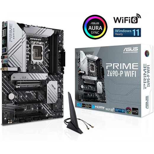 ASUS 华硕 Prime Z690-P LGA1700 DDR5 ATX主板 支持Wifi