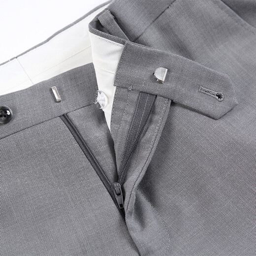 Shanghai Haoyu Suit Men's Business Formal Suit Fit Professional Wear Light Gray Two Button Wedding Suit with Mid Slit H2 Gray XL (175) Recommended 125-140Jin Jin equals 0.5 kg