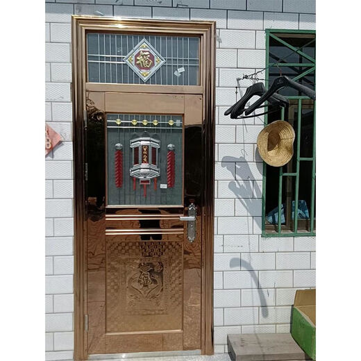 勤凯304单门不锈钢带亮窗气窗通风门带摇头门防盗门厨房门阳台门单门 500*700请联系客服看款 外包外左