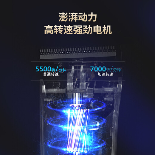 奥克斯（AUX） 电推子剃头理发器成人儿童推发器剪头发神器发廊雕刻大人剃头刀家用理发推子全套工具男友礼物 流光银+双钢剪【5档调速+液晶数显】