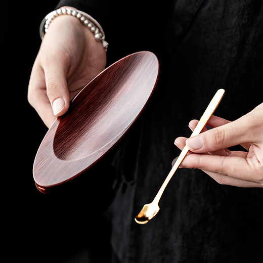 Tangfeng digital smart tea electronic scale tea scale household small charging high-precision heavy-weight tea set tea ceremony accessories Qingzhou tea scale walnut color