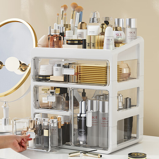 Nifeng Cosmetic Storage Box Dressing Table Desktop Lipstick Mask Jewelry Skin Care Dustproof Organizing Drawer Storage Shelf Small Basic Model-Two Layers