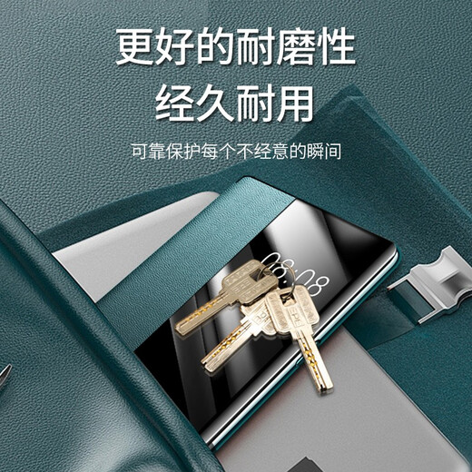 Beijing Intelligent Manufacturing [Soft Bottom + All-Inclusive-Taste] Geeignet für Huawei Mate30Pro Mobiltelefon Case Mate30 Flip Cover Protective Case Smart Window Full-inclusive Anti-Fall-Männer-neues Modell für Frauen M30pro/EPRO [cool schwarz] Hydrogelfilm + Linsenfilm