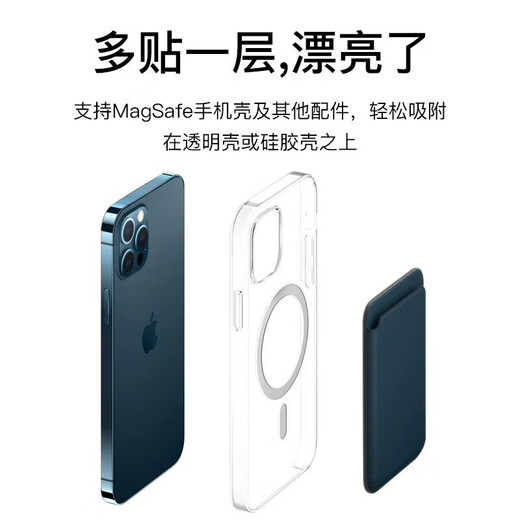 炫戴适用苹果手机15promax皮套magSafe磁吸卡包iphone14/13Pro皮革手机套PLUS手机壳充电配件背贴卡套 MagSafe磁吸卡包皮套-海靛蓝