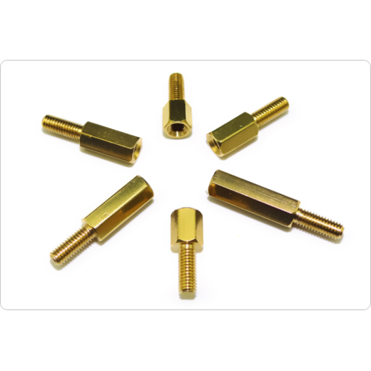 Shantoulincun hexagonal copper column M3 single-head long and short-tooth copper column chassis motherboard screw column circuit board support isolation column copper pillar M3*15850