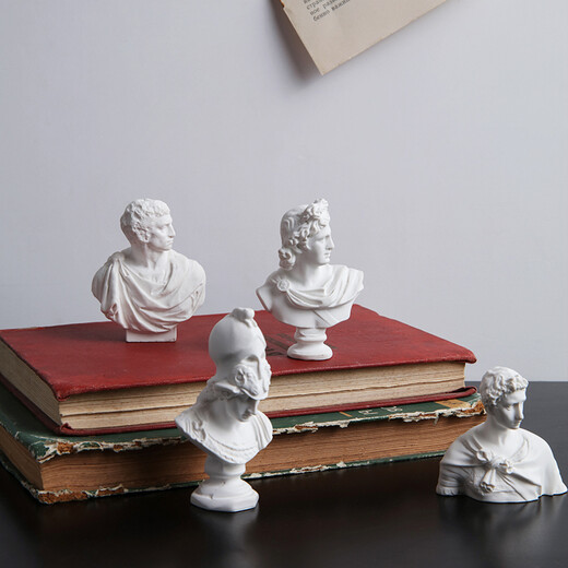ZSTO David head plaster sculpture ornaments Nordic ins style sketch mini small plaster statue creative desktop decoration Mini David