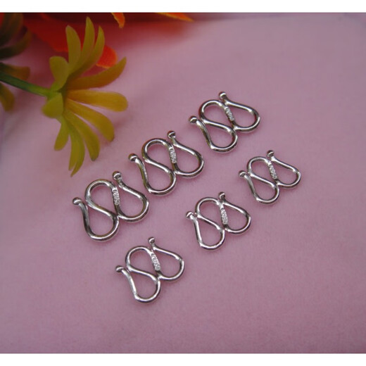 Platinum necklace buckle connector PT950M buckle buckle DIY platinum accessories W buckle S buckle bracelet PT950 closed small circle single 0.09 grams