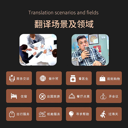 Zhiyoushuo Translator 2.0, the new Z3PRO office translation headset version, can make video and voice calls online, offline, multi-language, travel abroad, spoken language real-time translation artifact